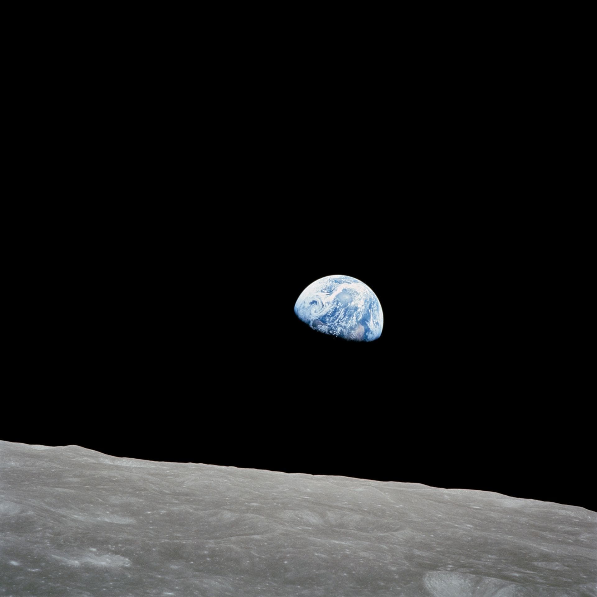 Earthrise photographed by Apollo 8