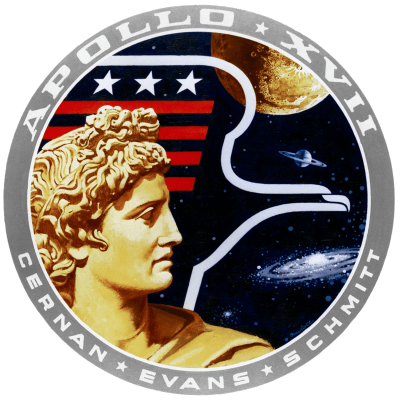 Apollo 17 mission insignia, designed by Robert T. McCall with the crew