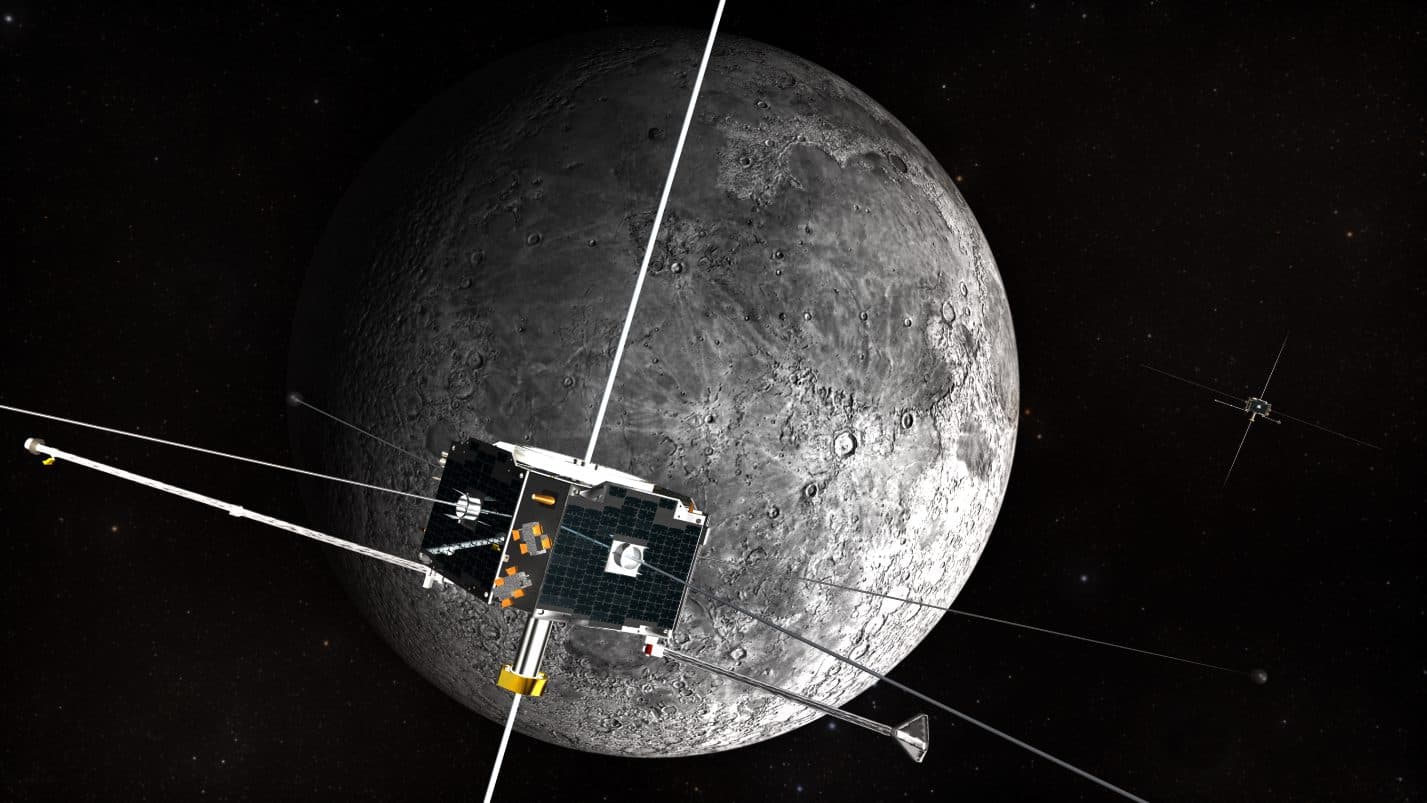 The two ARTEMIS probes at the Moon (artist's concept)