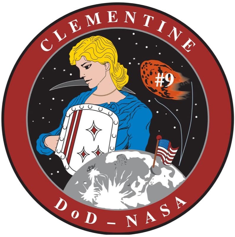 Clementine mission patch, from the NRL 25th anniversary booklet