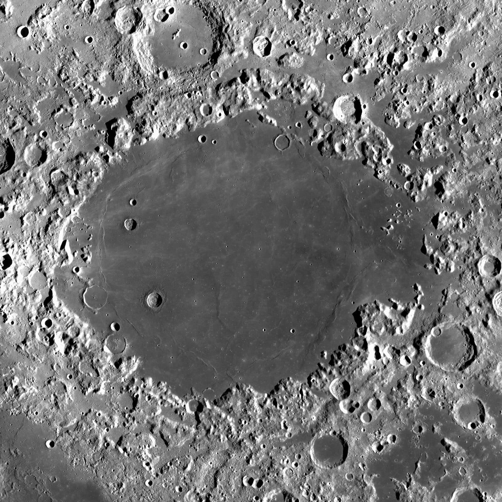 Mare Crisium seen from lunar orbit, the sea where Luna 15 crashed on 21 July 1969